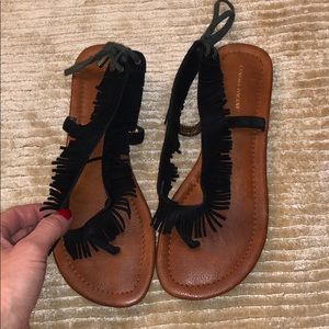 Cynthia Vincent fringe sandals